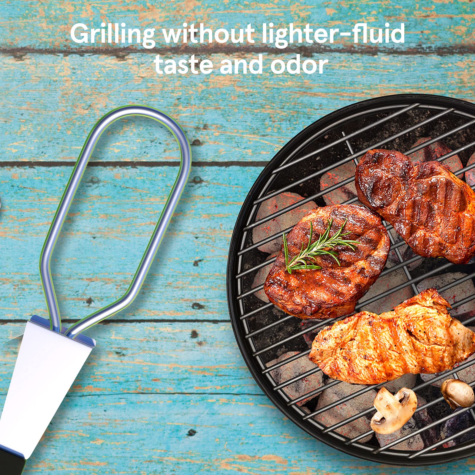 600W Electric Charcoal Starter Fire Lighter for BBQ Grill Smoker Fireplace, Firepit, Stove - Quickly Ignite Coals Briquettes Without Lighter Fluid or Matches - 29 Inch Power Cord