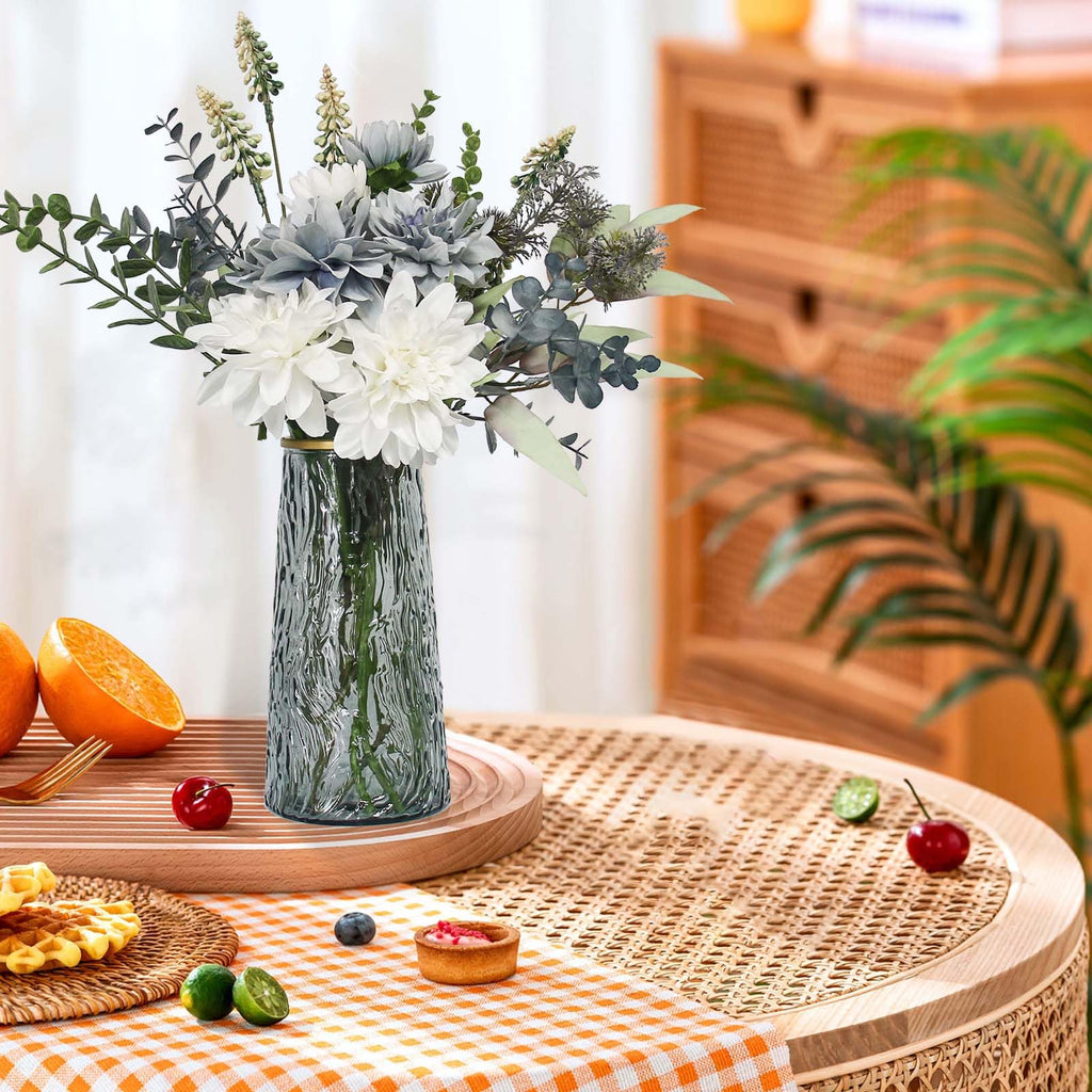 Leftover Fake Flowers in Vase,Faux Flowers in Vase,Table Centerpieces for Dining Room,Flower Centerpieces for Tables,Artificial Flowers,Kitchen Decor,Coffee Table Decor