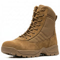 Men's Tactical Boots 8 Inch Side Zipper Military Combat Boots Leather Duty Work Boots for Men Police Motorcycle