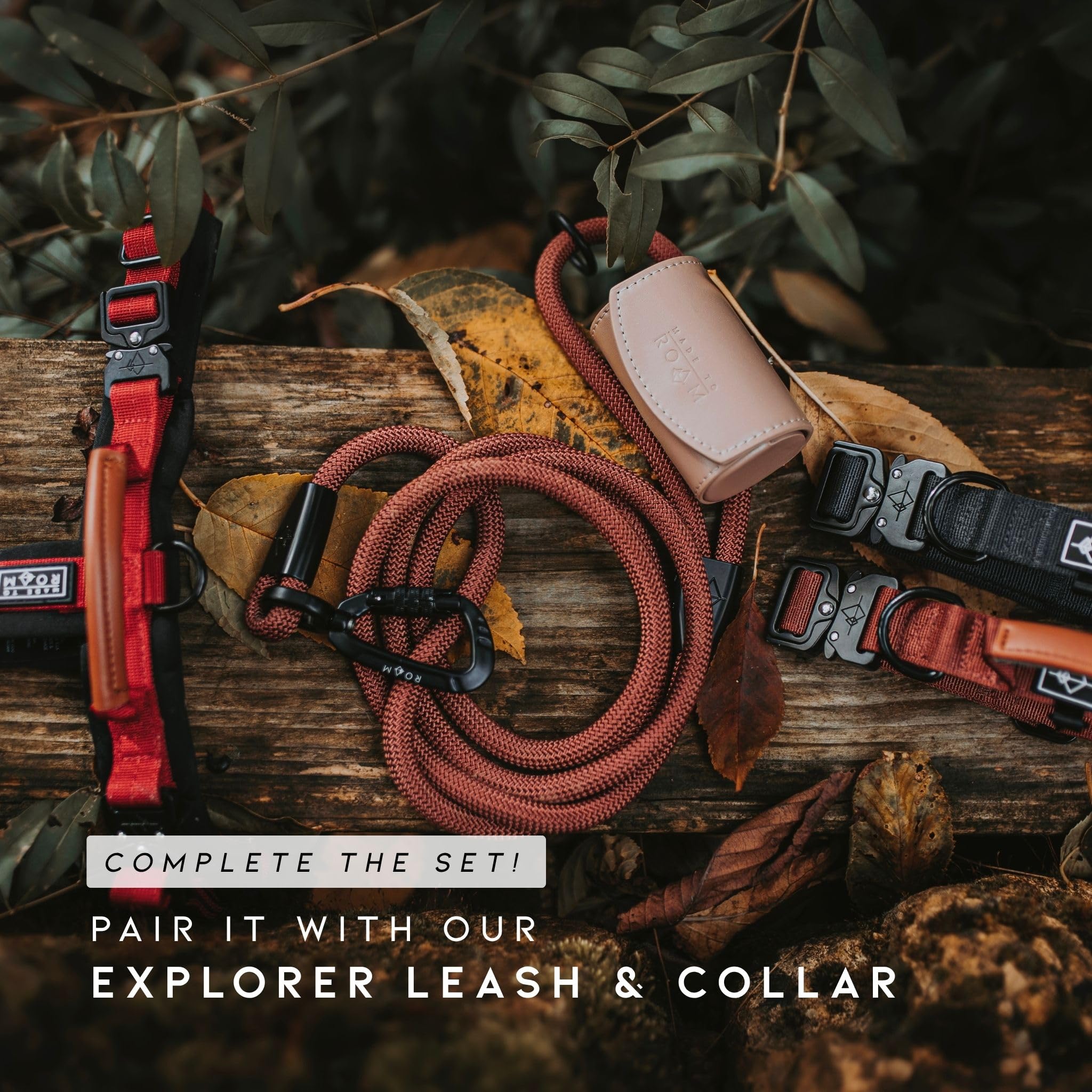 MADE TO ROAM Premium Explorer Harness - Y-Shaped Dog Harness with Adjustable Durable Nylon, Soft Padding, Metal Buckles and Leather Handle for Small, Medium, Large Dogs (Alaska Daybreak, Size 1)