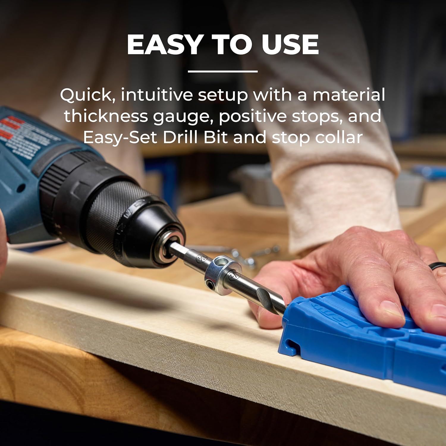 Kreg KPHJ320-22 Pocket-Hole Jig 320 with Classic 2 Inch Face Clamp - Small, Durable Jig for Tight Spaces - Easily Adjustable Drill Guides - For Materials 1/2" to 1 1/2" Thick
