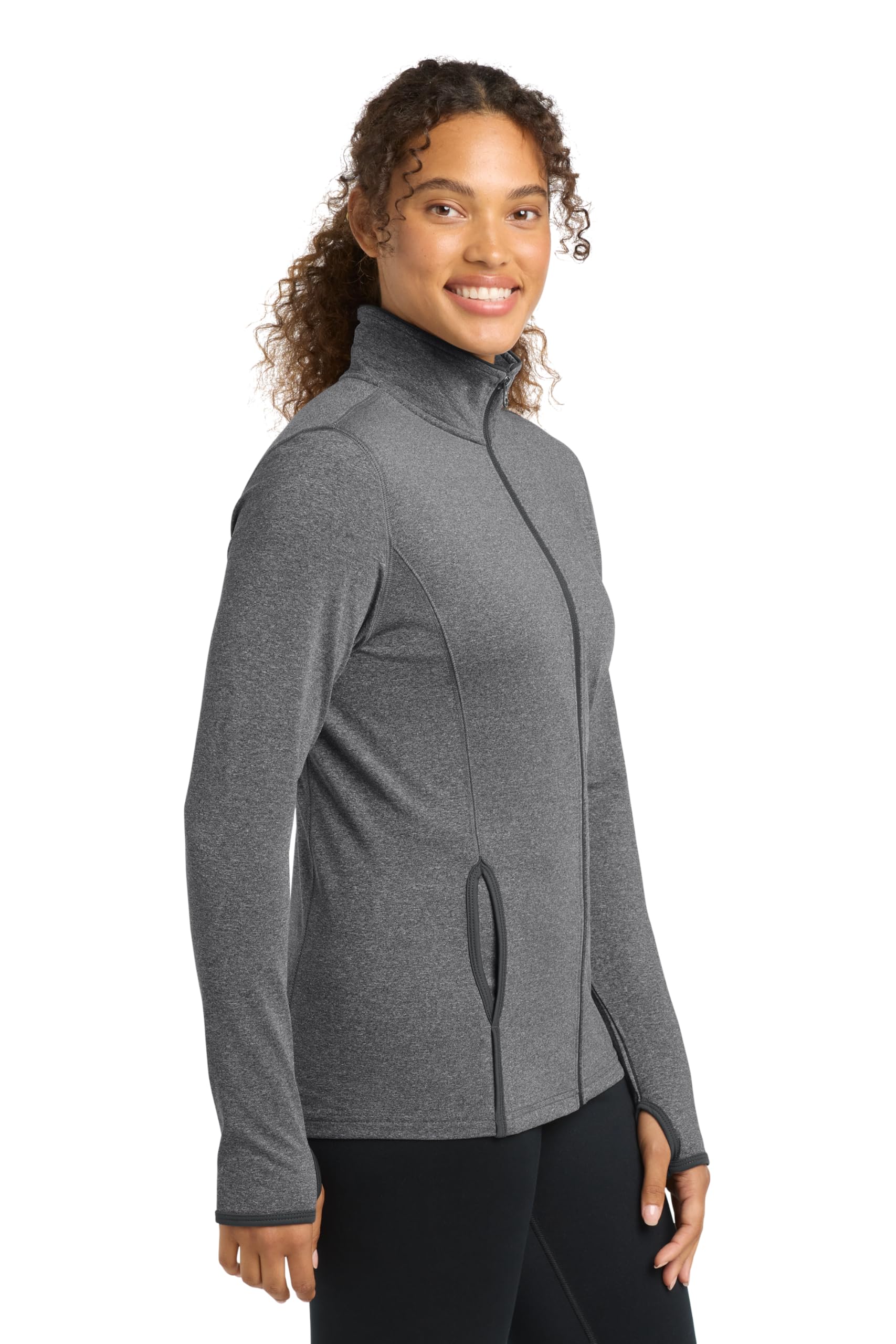 SPORT-TEK Women's Sport-Wick Stretch Contrast Full Zip Jacket