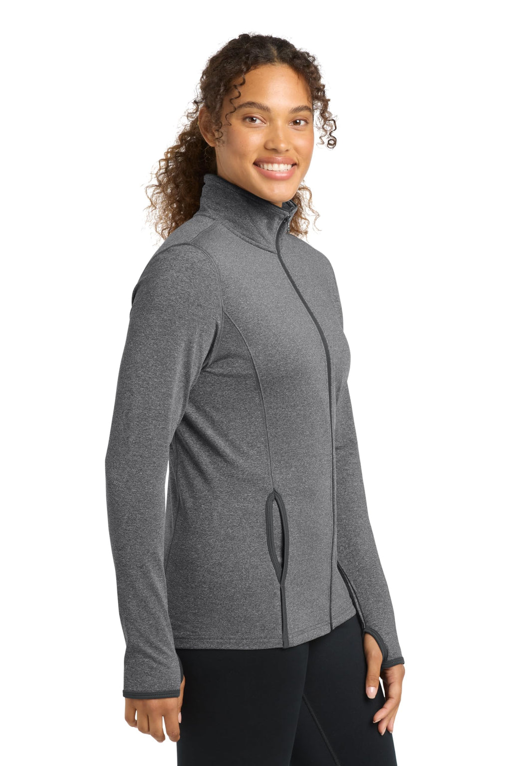 SPORT-TEK Women's Sport-Wick Stretch Contrast Full Zip Jacket