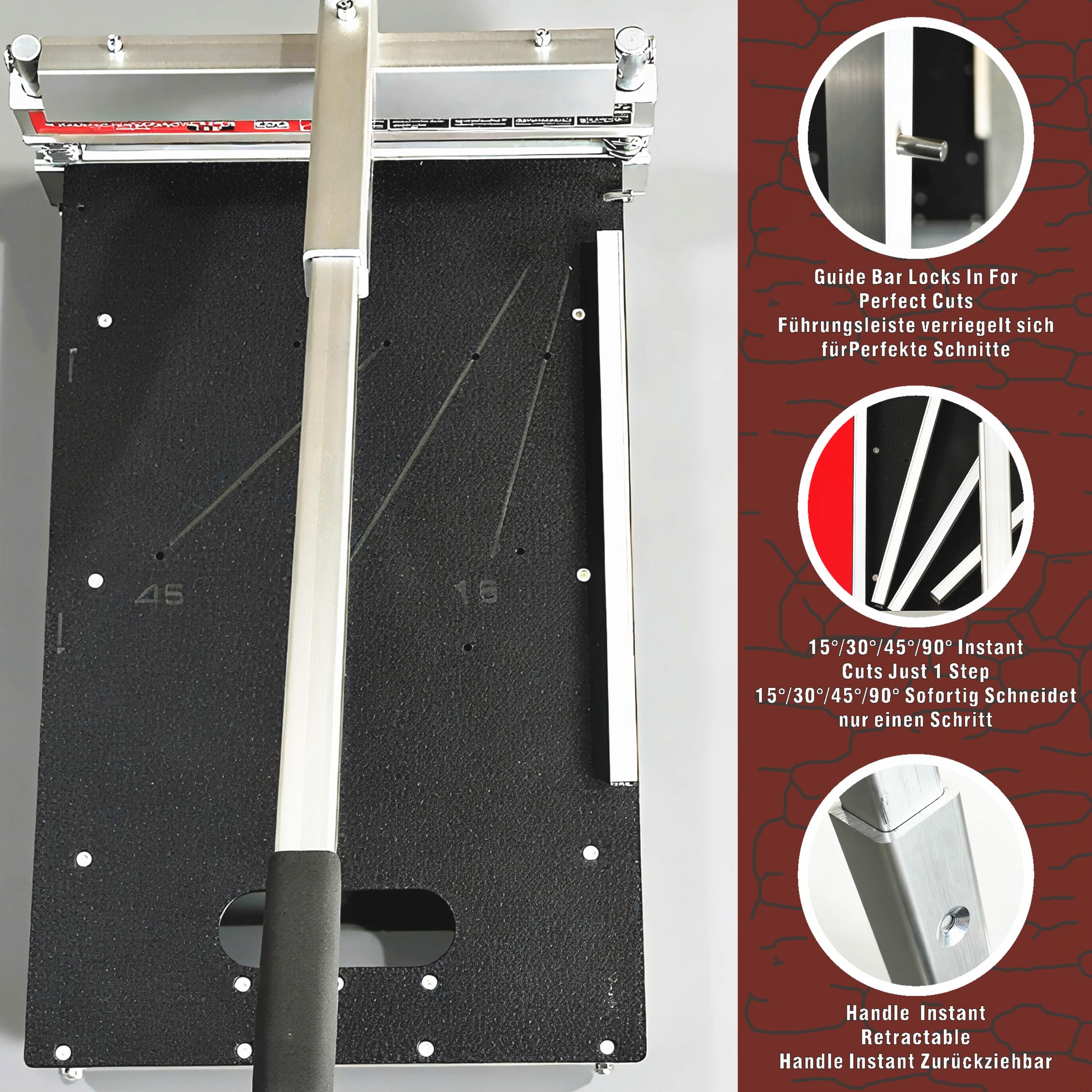 Heavy Duty Laminate/Vinyl Plank Cutter 13"; Instant 15/30/45 Angles to Cut Laminate, All Vinyl Planks, Engineer Wood, Siding & More in Just 1 Step; Super Cost-effective for Thanksgiving！