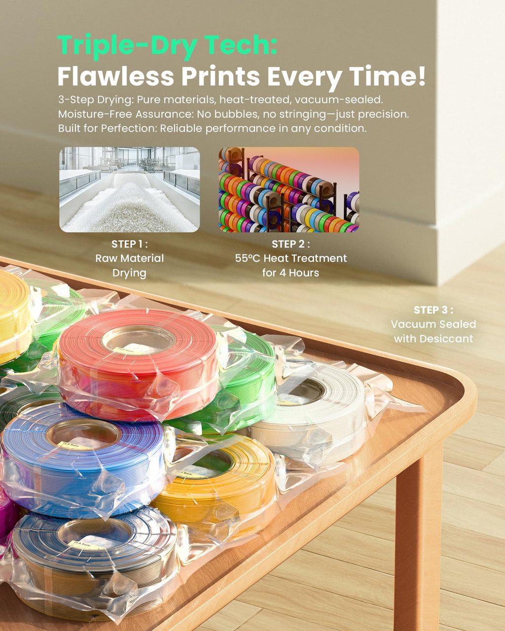 PLA Filament 1.75mm PLA 3D Printer Filament(Refill),10kg Refill for Reusable Spools(22lbs), Black+White+Ash Grey+Red+Yellow+Dark Blue+Green+Purple+Orange+Pink