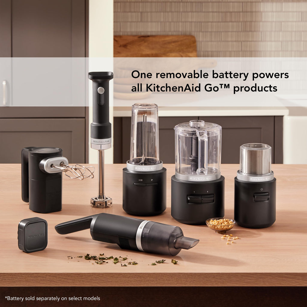 KitchenAid Go™ Cordless Kitchen Vacuum - Battery Included, KKVR121, Black Matte