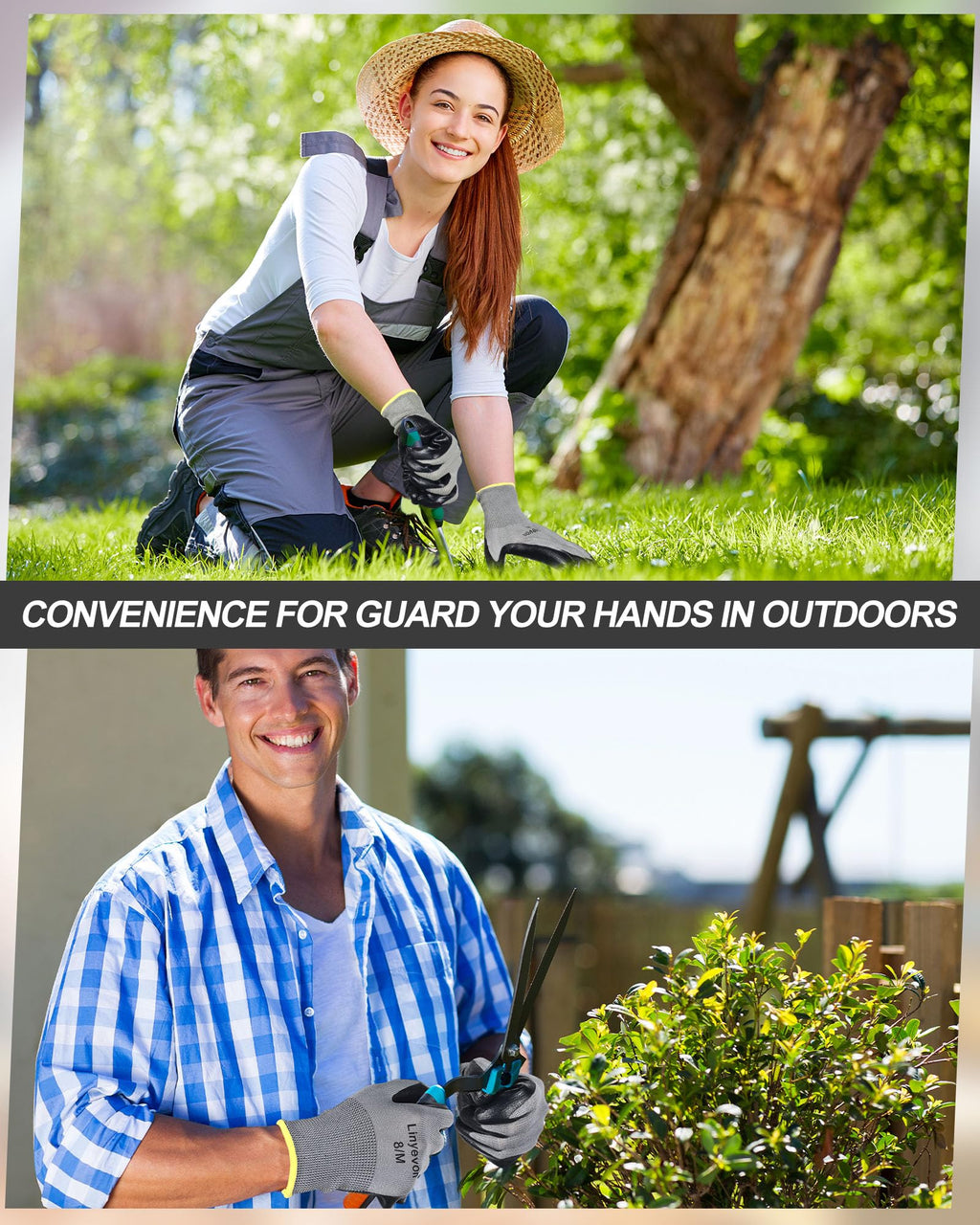 Maxcheck PU Coated Gloves Bulk, Reusable Rubber Safety Gloves for Men Women Work Warehouse, Mechanic, Woodworking