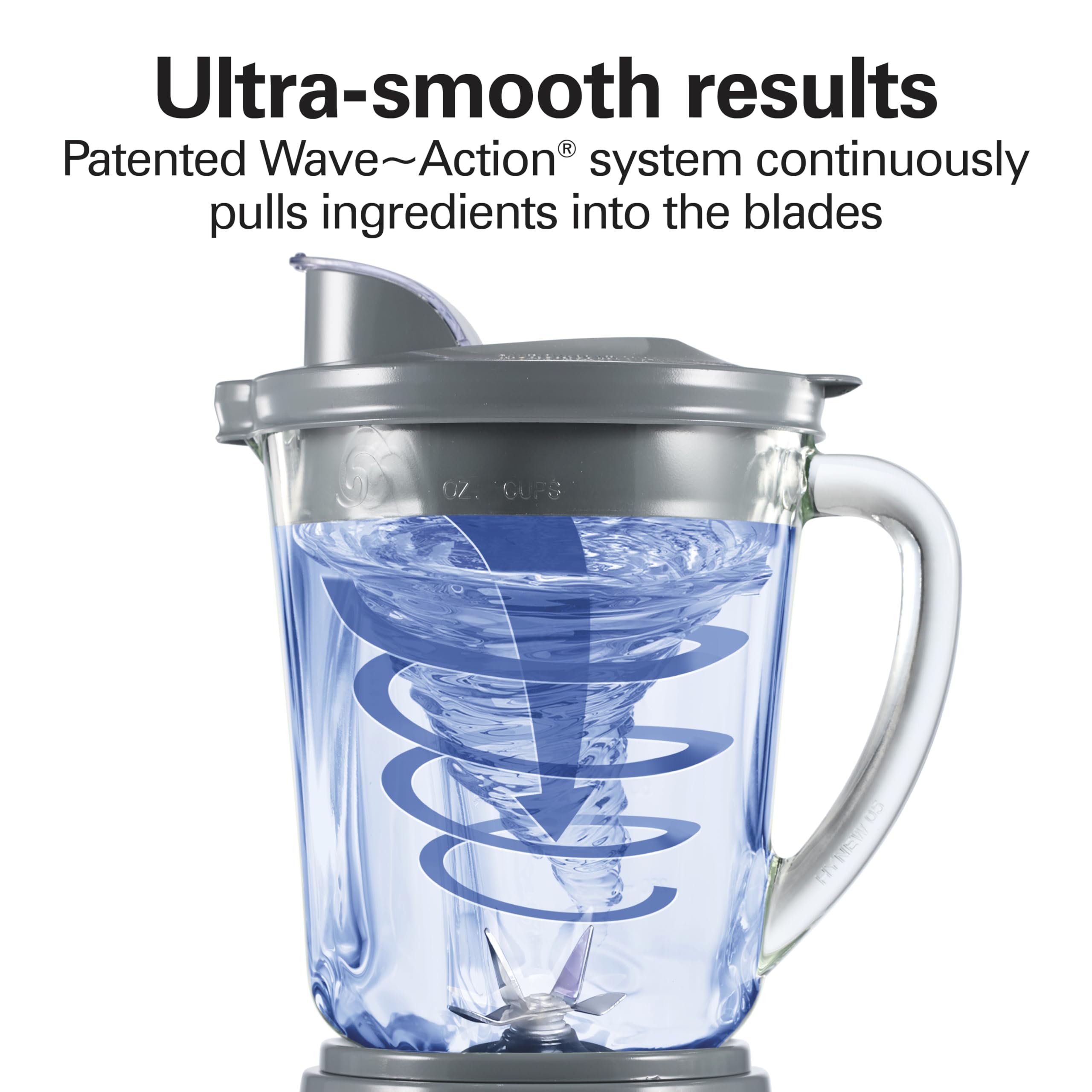 Hamilton Beach Power Elite Wave Action Blender For Smoothies, 40 Oz Glass Jar, 12 Functions Including Puree, Crush Ice, 700 Watts - Black (58148A)