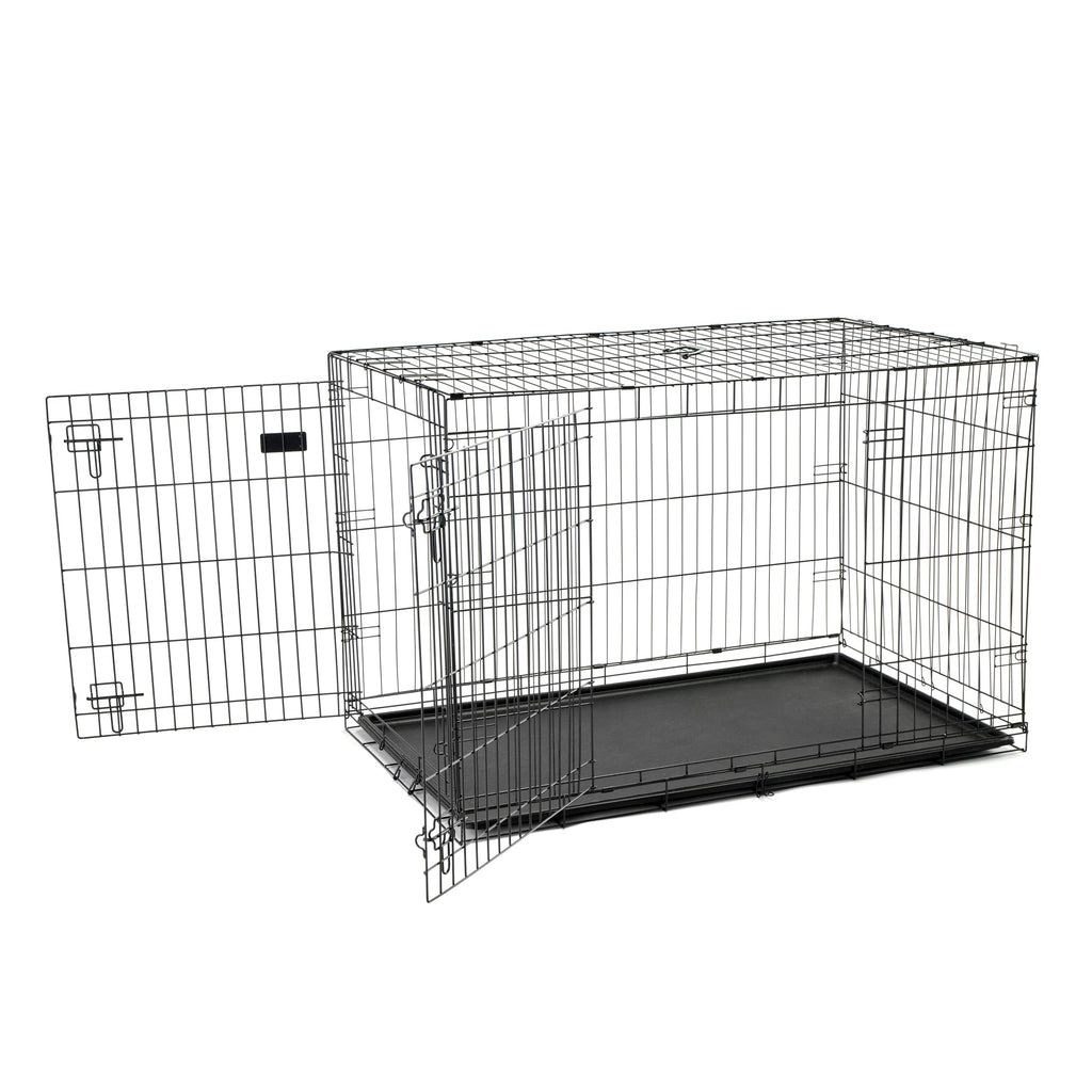 Carlson Secure and Compact Double Door Metal Dog Crate, Medium with Divider Panel