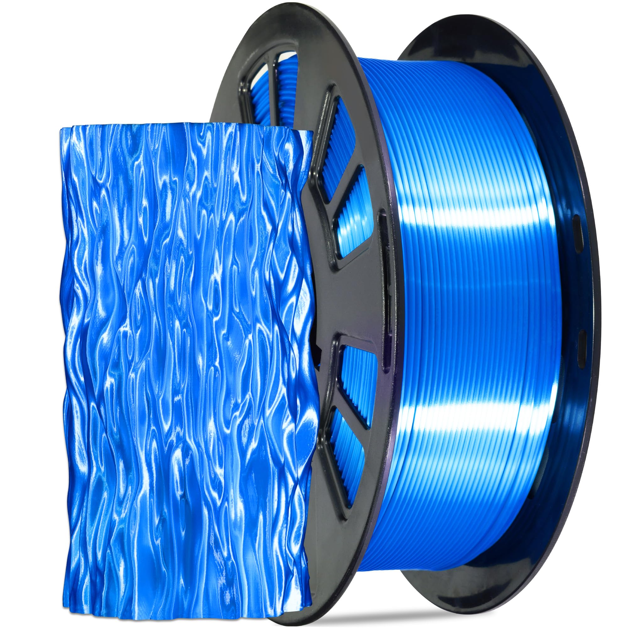 1.75mm PLA 3D Printer Filament Bundle: Glow in Dark Green/Blue/Purple/Rainbow, One Spool Clear Multi Colored, Each Spool 250g, Total 1.25Kg 3D Printing Material, 250g x 5 Spools Glow in Dark PLA