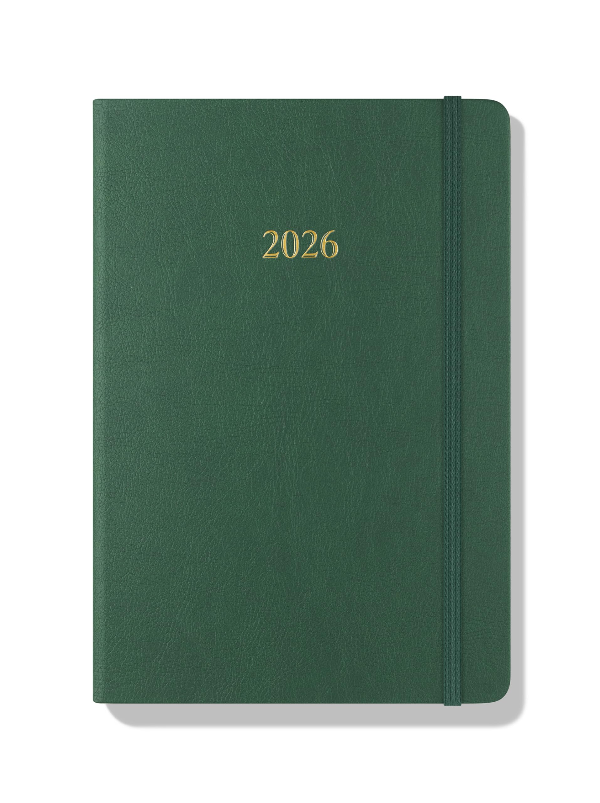 Wykeham's Executive 2026 Daily Journal Planner – US Public Holidays & Format – Customization Available (Brown, 6" x 4.5")