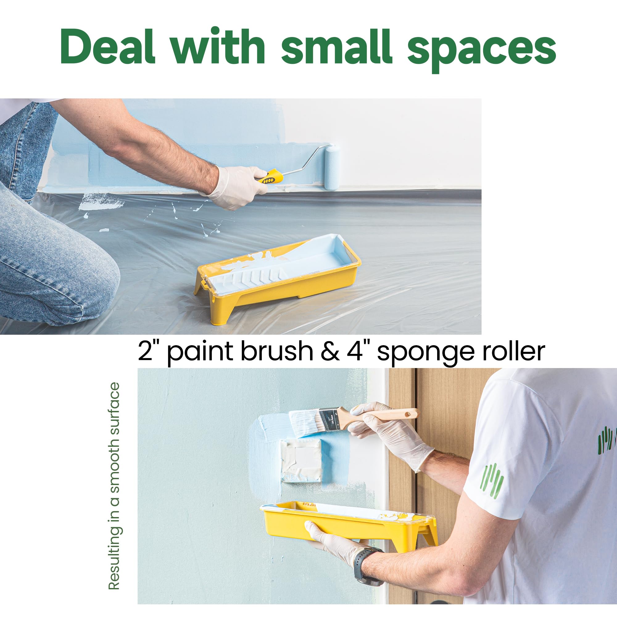 VOOMEY 18 Inch Paint Tray Liner, Plastic Paint Bucket Inner Liner Bags for Paint Roller Kit, 5pcs,Disposable for Quick Cleanup