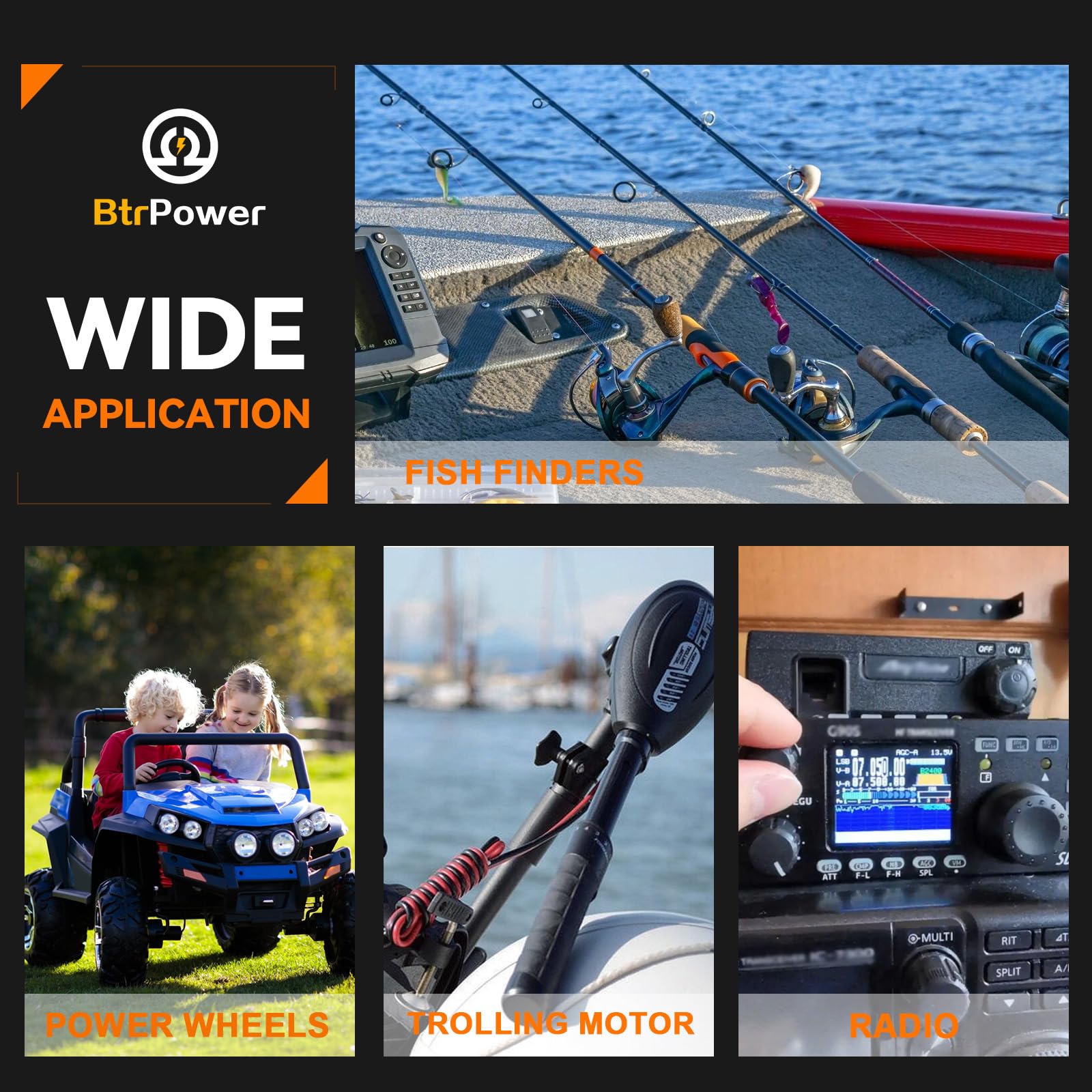 12V Lithium Battery,5000+ Deep Cycle LiFePO4 Battery with Built-in 100A BMS fit for Home Storage,Trolling Motor,RV,Off-Grid System,Solar Power System,Marine (2PACK-12V100AH)