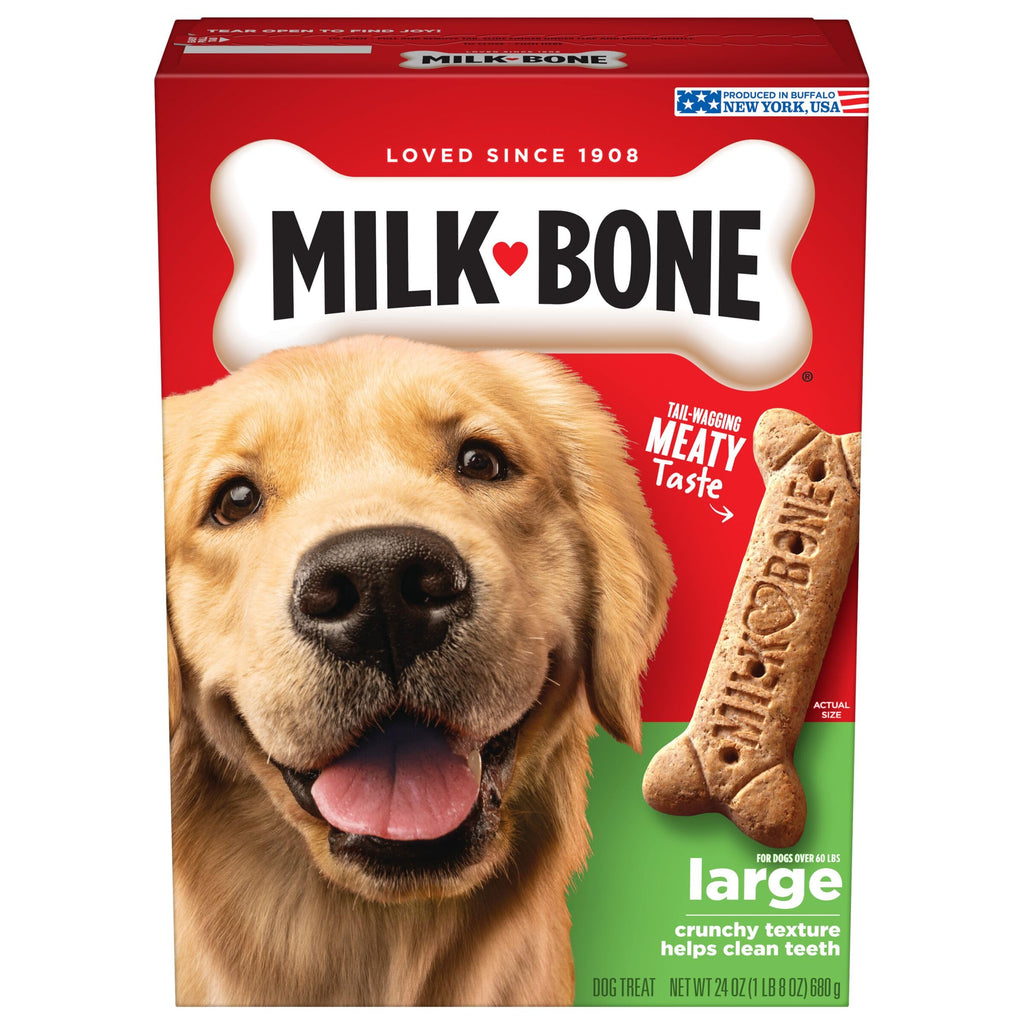 Milk-Bone Crunchy Small Dog Treats, 24 Oz. Boxes, Original Beef Flavor (Pack of 12)