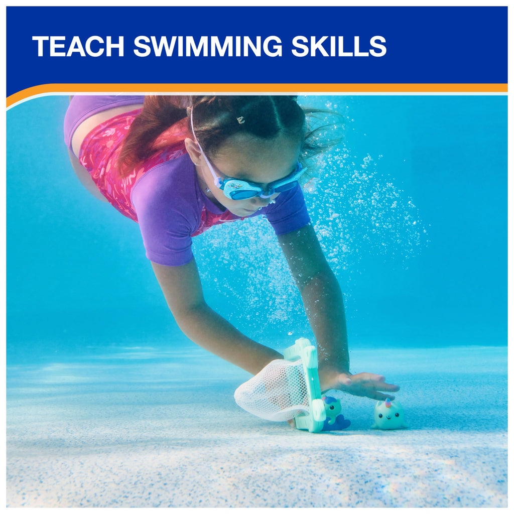 Swimways Gabby's Dollhouse Dive n Catch Game, Swimming Pool Accessories & Kids Pool Toys, Pool Party Supplies & Water Toys for Kids Aged 5 & Up