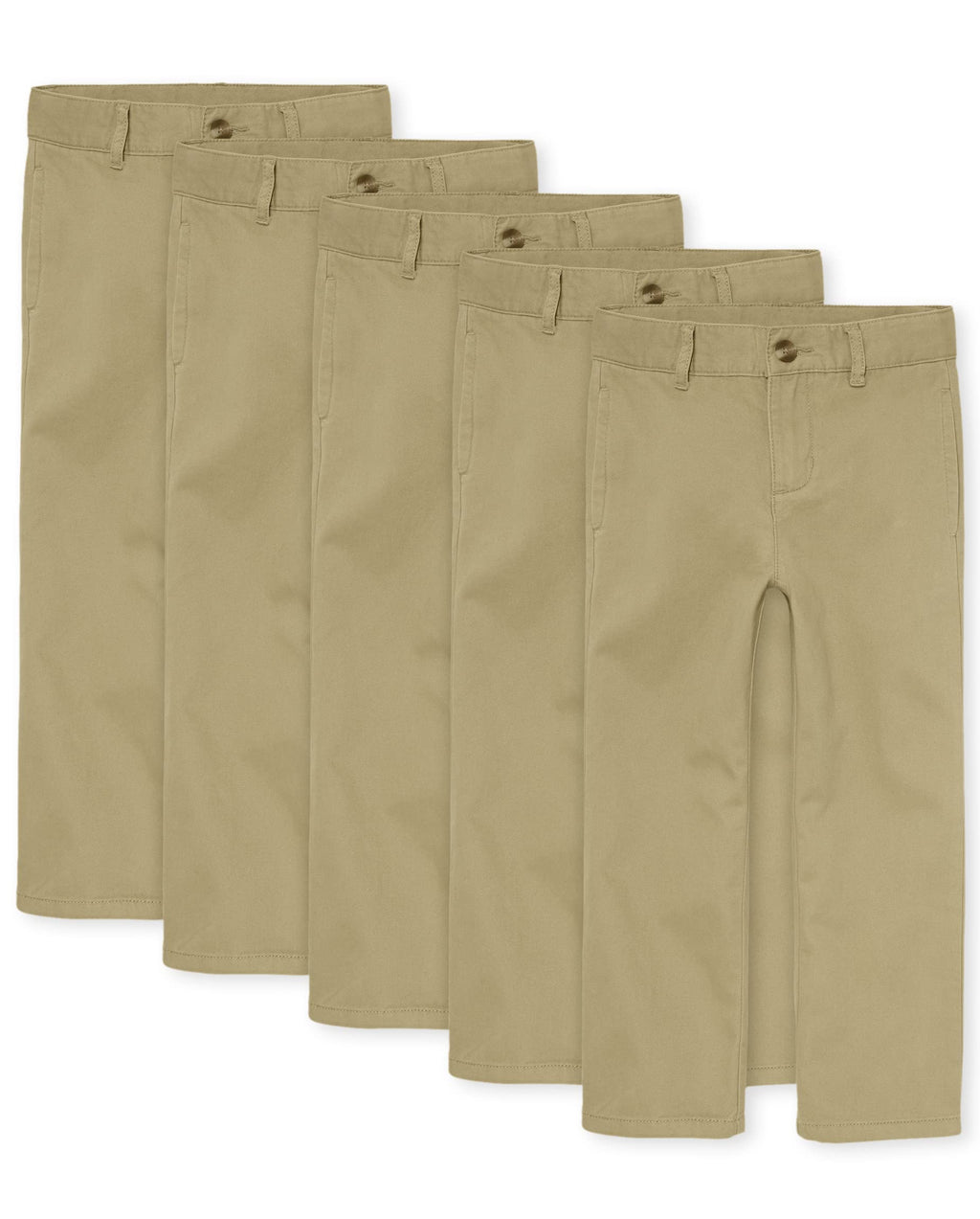 The Children's Place Boys' Stretch Relaxed Straight Chino Pants, Multipacks