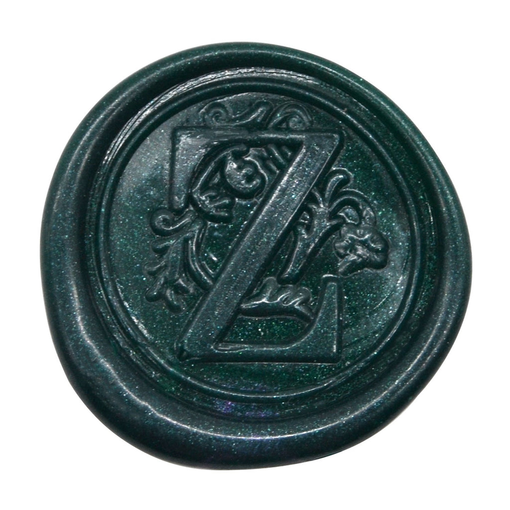 Medieval Initial Alphabet Sealing Wax Stamps, Brass Head Wooden Handle, for Thanksgiving Card/Envelope/Gift Wrap/Wedding Engagement Party Invitation - Letter S