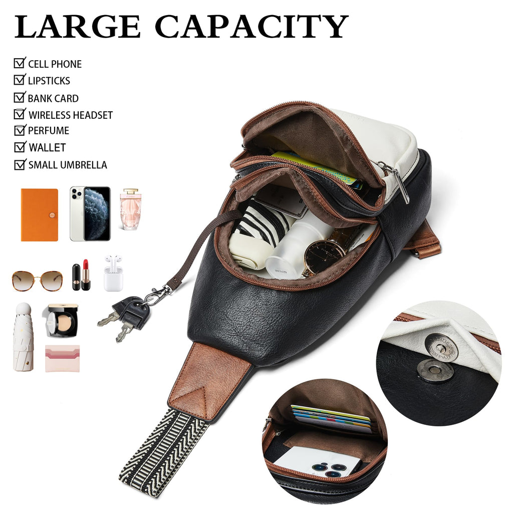 Sling Bag Crossbody Bags for Women Small Cross Body Bag Fanny Packs Chest Sling Purse for Daily Travel Leisure Sport