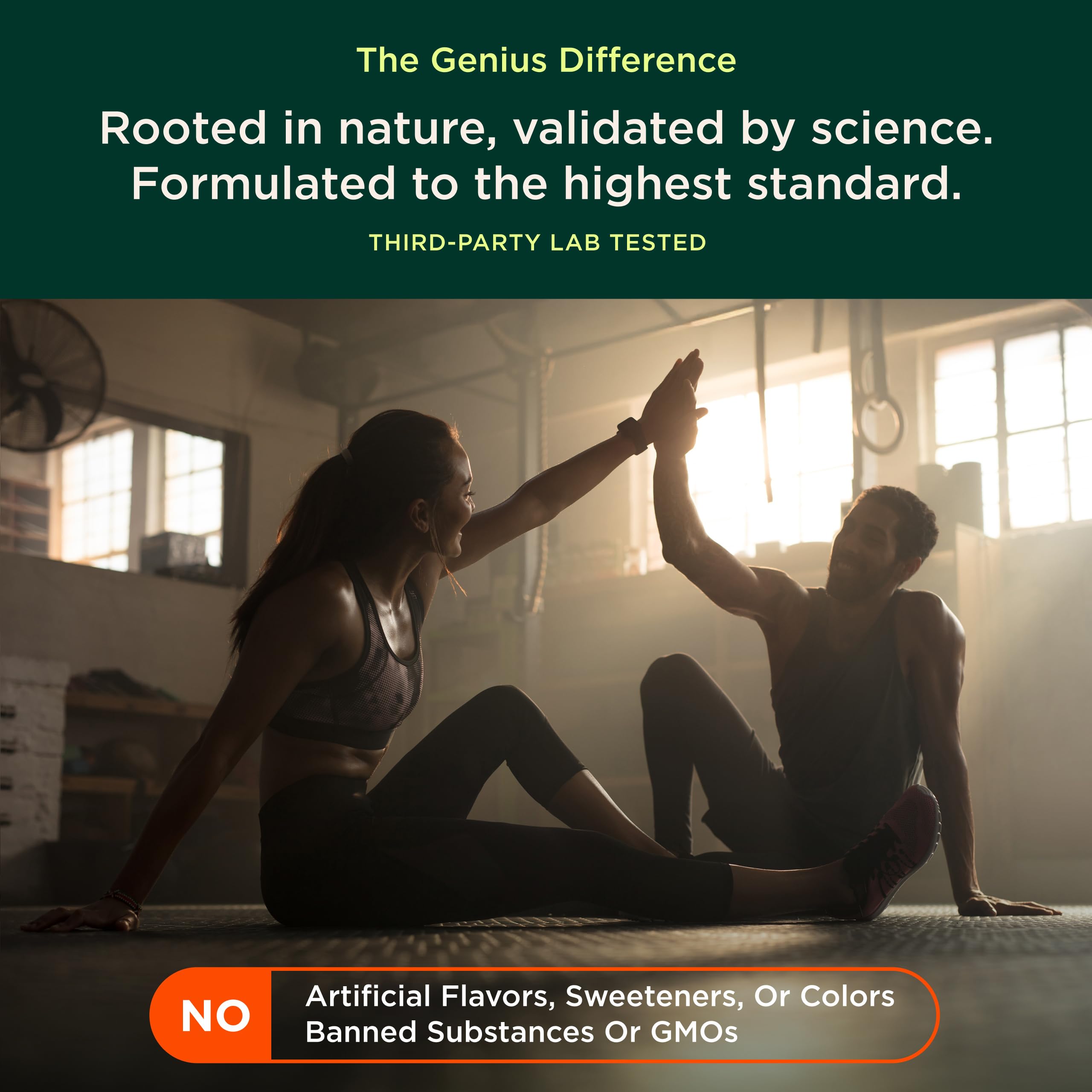 The Genius Brand Genius Mushrooms - Plant-Based Supplement for Immune, Focus & Energy Support - Lion's Mane, Cordyceps & Reishi - Organic & Non-GMO - 90 Veggie Capsules