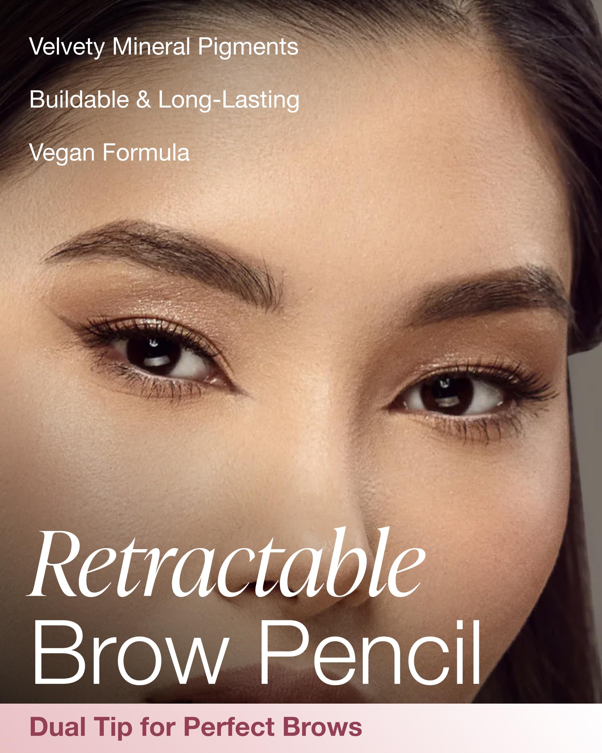 Mineral Fusion Retractable Brow Pencil (Blonde) - TZR 2025 Beauty Heroes Award Winner - Shape & Define Eyebrow with Blending Spoolie Brush - Velvety Smooth, Long-Lasting Color - Vegan Formula