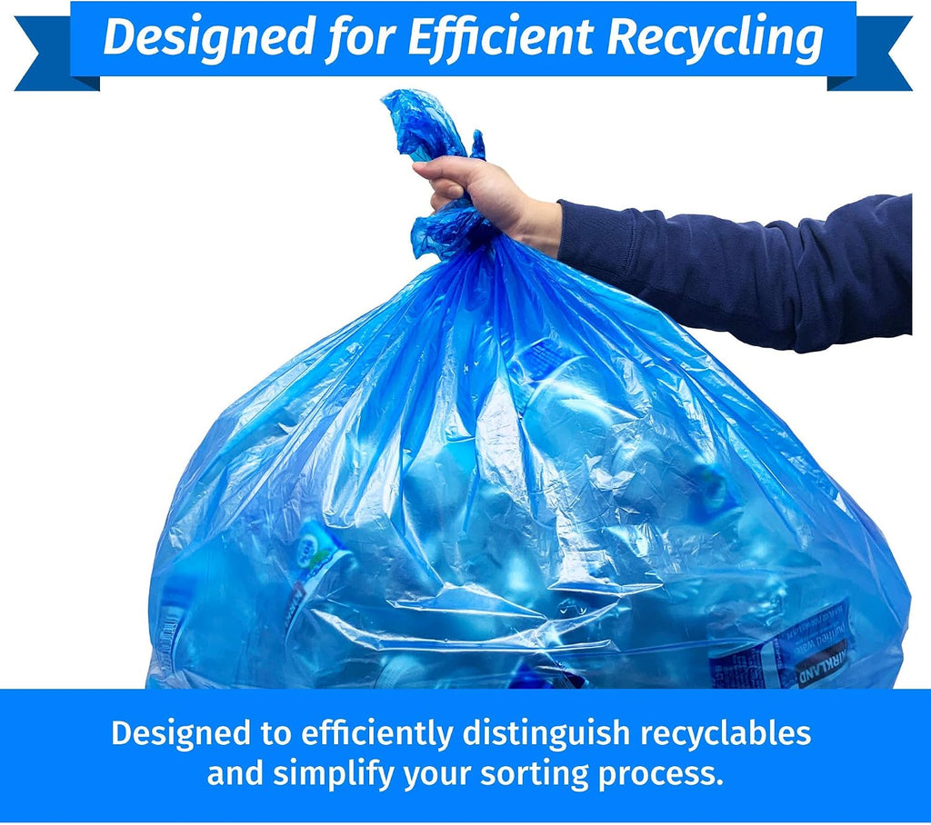 Reli. SuperValue 55-60 Gallon Recycling Bags | 150 Count | Blue Trash Bags | Made in the USA