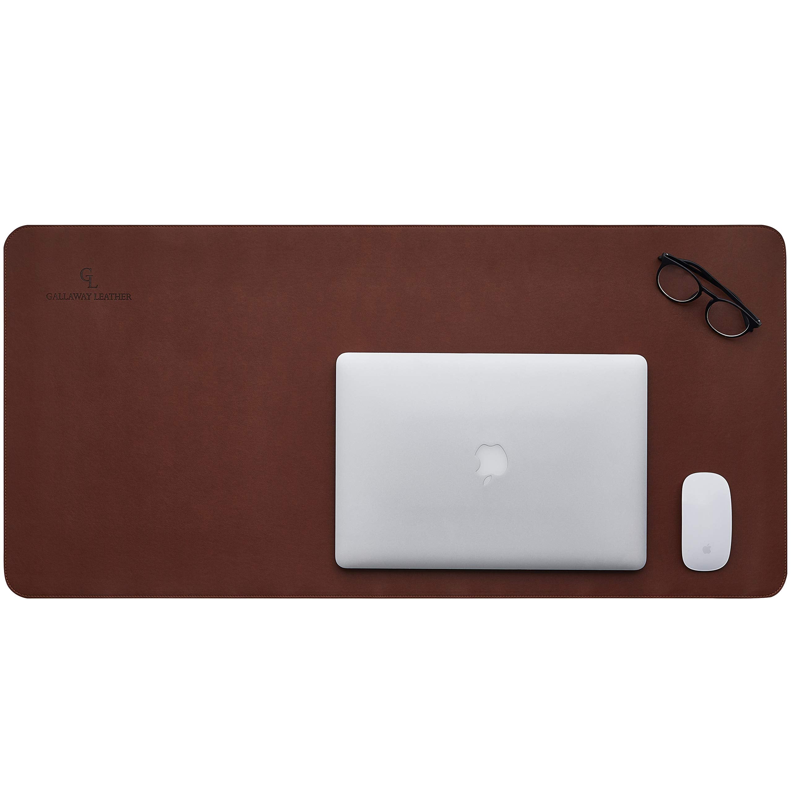 Gallaway Leather Desk Mat,Desk Writing Pad - Office Desk Pad, Medium 24" x 14" Black, Desk Mats on Top of Desks, Gift Ready Elegant Computer Desk Mat Desk Cover Desk Pad Protector PU Leather