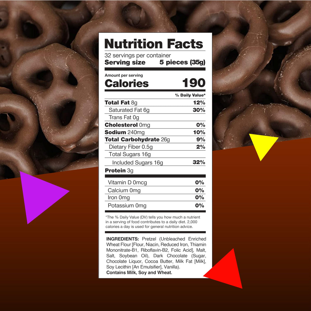 Dark Chocolate Covered Pretzels | 40 Ounce Bag | Salted Pretzels in Mildly Sweet Chocolate Coating
