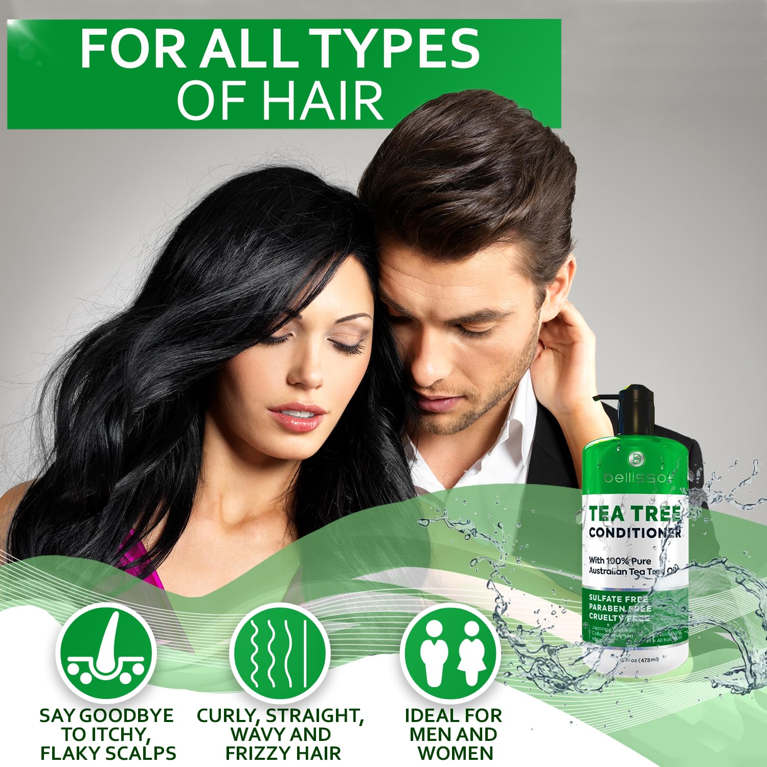 Apple Cider Vinegar Conditioner - Sulfate Paraben and Silicone Free - For Dry, Damaged and Oily Hair - Anti Dandruff Product for Fine Itchy Scalp Build Up - Cleansing Treatment for Women and Men