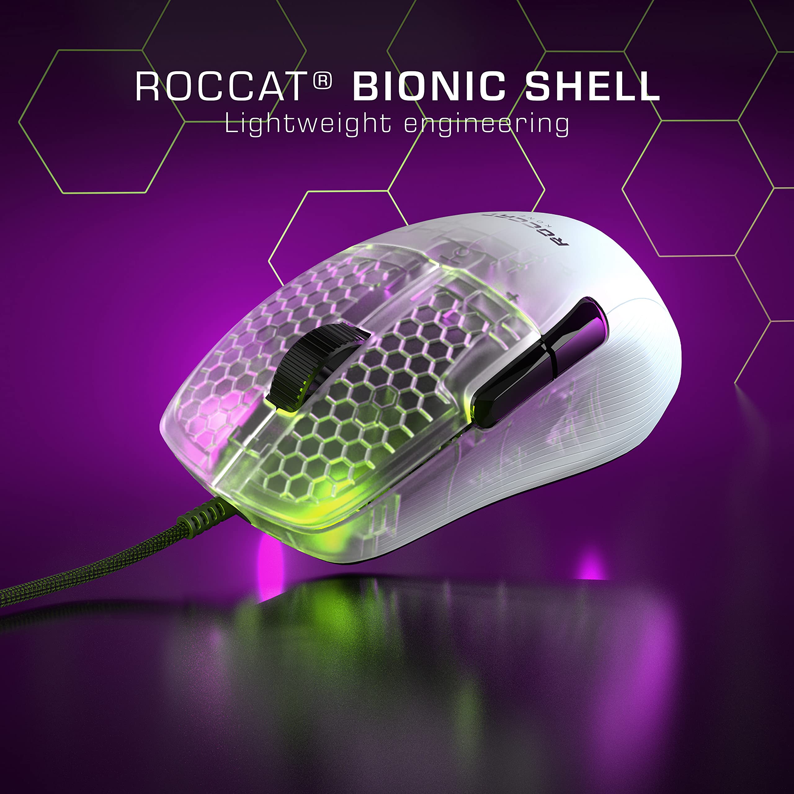 ROCCAT Kone AIMO Remastered PC Gaming Mouse, Optical, RGB Backlit Lighting, 23 Programmable Keys, Onboard Memory, Palm Grip, Owl Eye Sensor, Ergonomic, LED Illumination, Adjustable to 16,000 DPI-Black