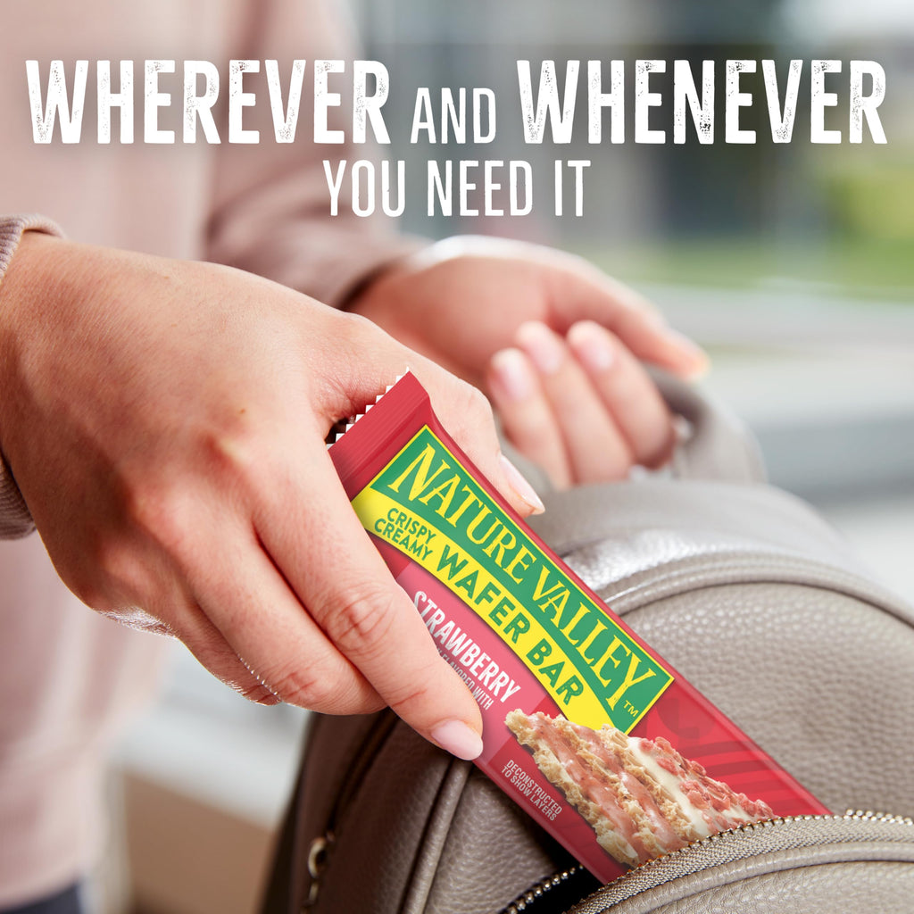 Nature Valley Crispy Creamy Wafer Bars, Blueberry, Whole Grain, 5 Bars, 6.5 oz