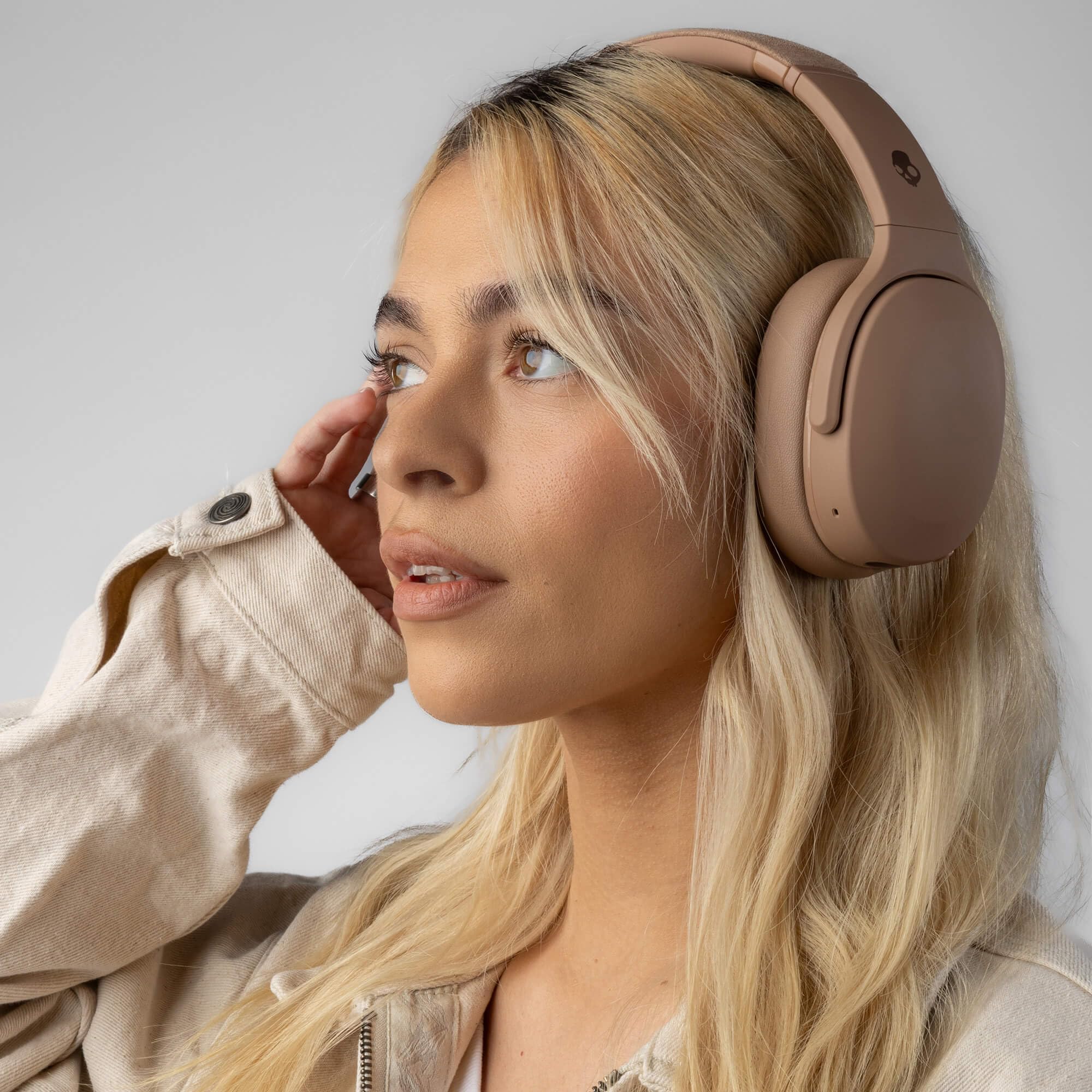 Skullcandy Crusher Evo Wireless Bluetooth Headphones with Multi-Sensory Bass, Noise Isolating Over-Ear Fit, Up to 40 Hours Battery, Microphone for iPhone Android - True Black