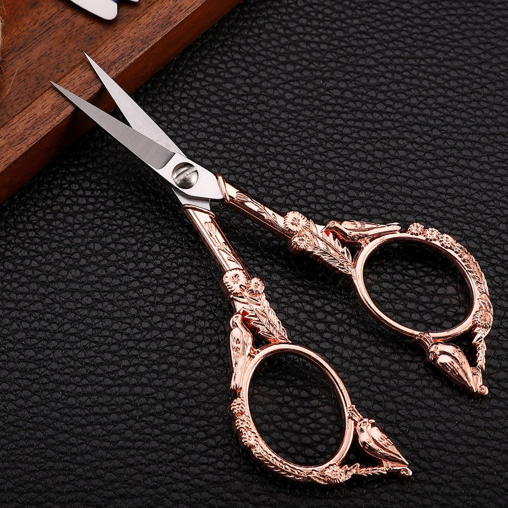 YOUGUOM Small Craft Scissors, Little Travel Sharp Embroidery Scissors All Purpose, Straight Tips Mini Sewing Shears, Precision Detail Thread Cutting Snips