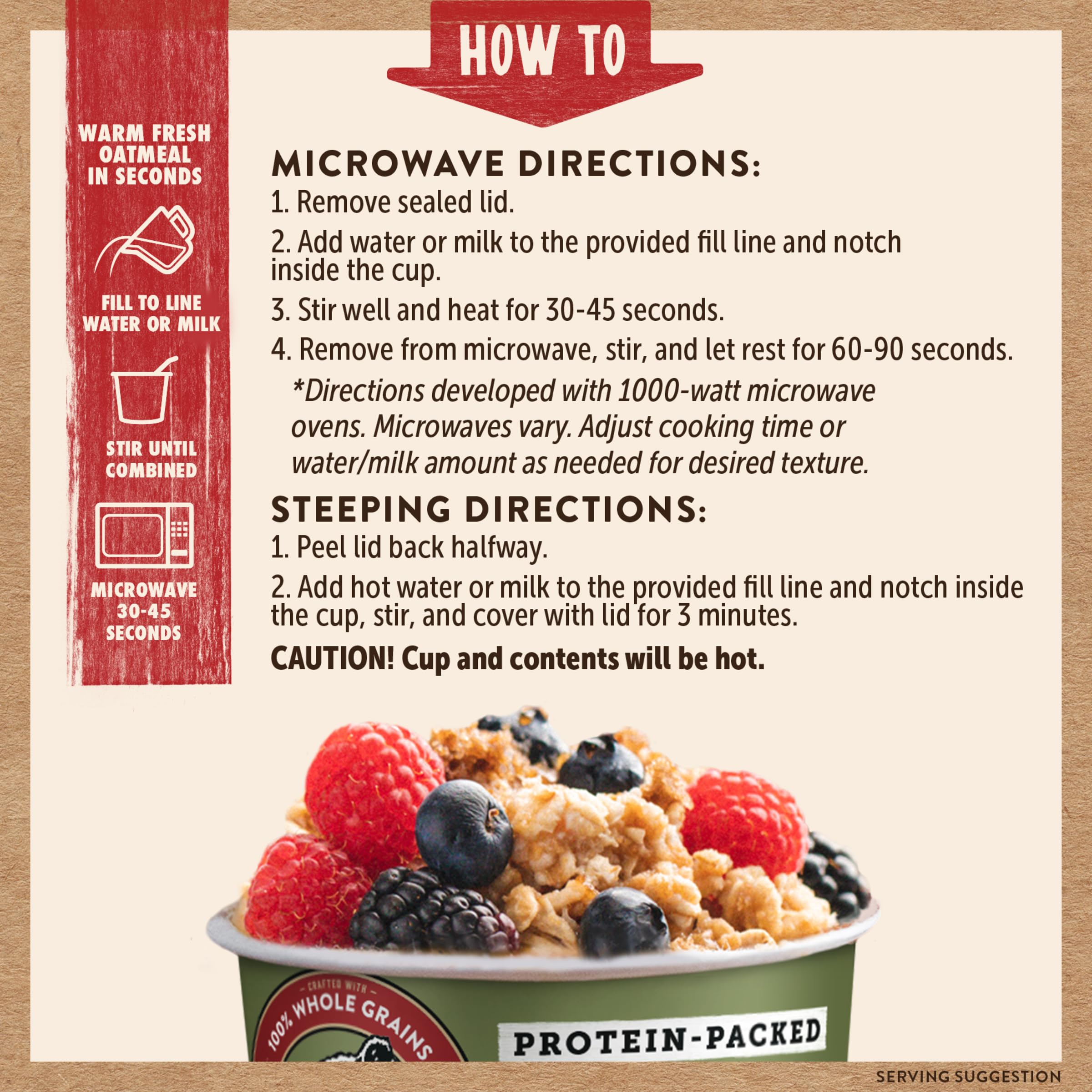 Kodiak Cakes Instant Protein Apple Cinnamon Oatmeal in a Cup, 2.12oz (Pack of 12)