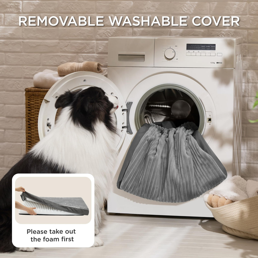 Bedsure ComfyFleece Dog Bed for Small Dogs - Orthopedic Pet Beds with Removable Washable Cover, NOT Waterproof Egg Crate Foam Puppy Mat, Suitable for Pet Up to 20 lbs, 23"x17"x2.8", NOT for Chewers