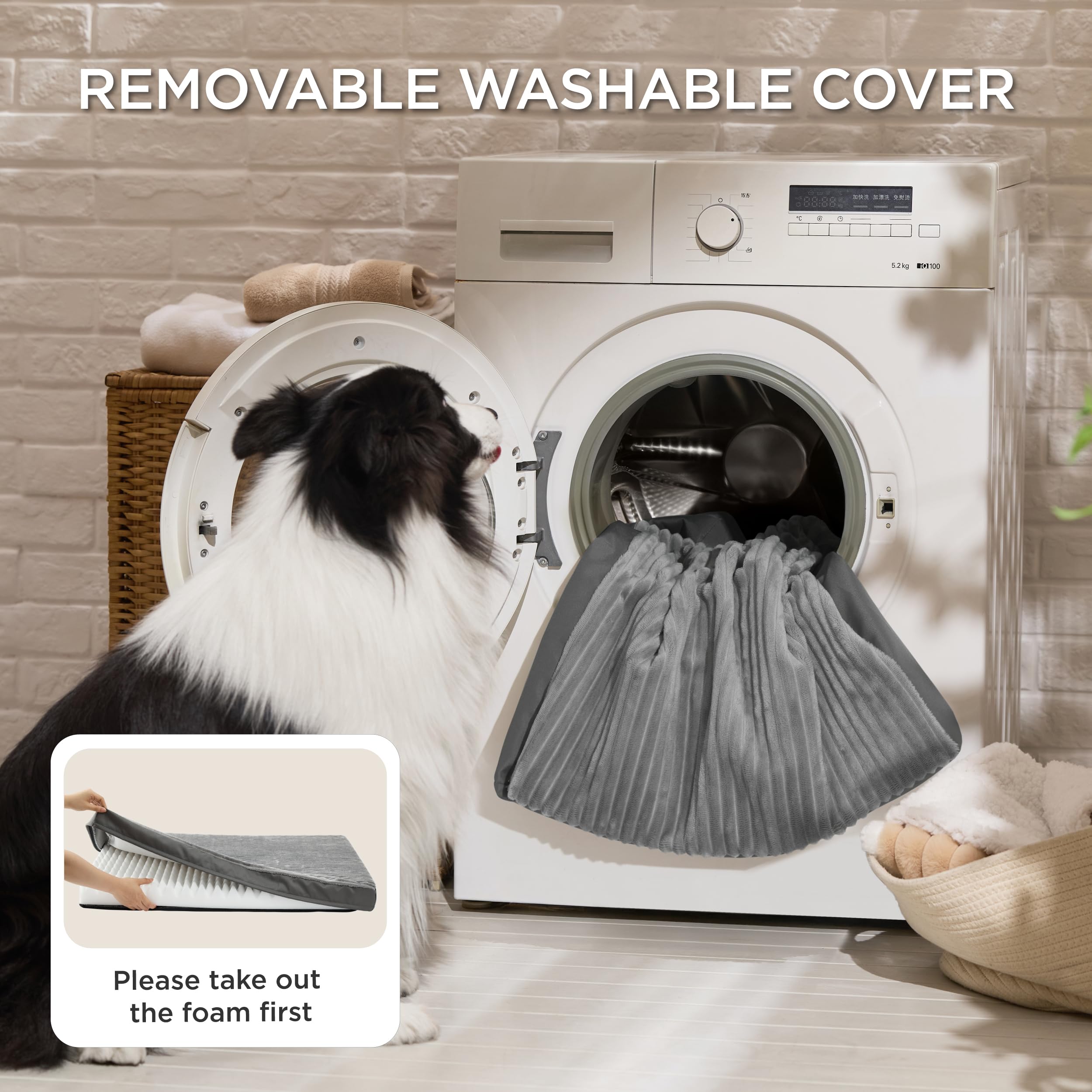 Bedsure ComfyFleece Dog Bed for Small Dogs - Orthopedic Pet Beds with Removable Washable Cover, NOT Waterproof Egg Crate Foam Puppy Mat, Suitable for Pet Up to 20 lbs, 23"x17"x2.8", NOT for Chewers
