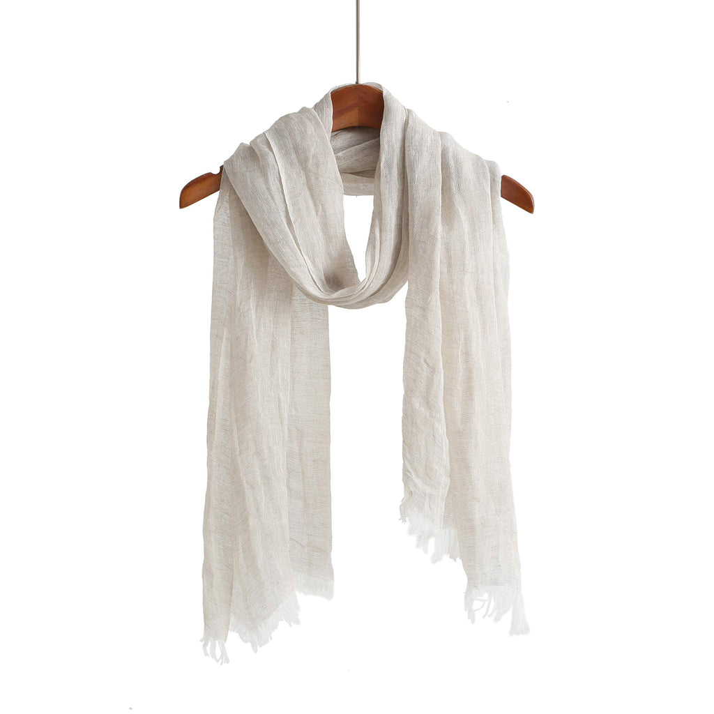 Jeelow Lightweight Summer Scarf Light Shawl Wrap Linen Feel Scarves For Men And Women
