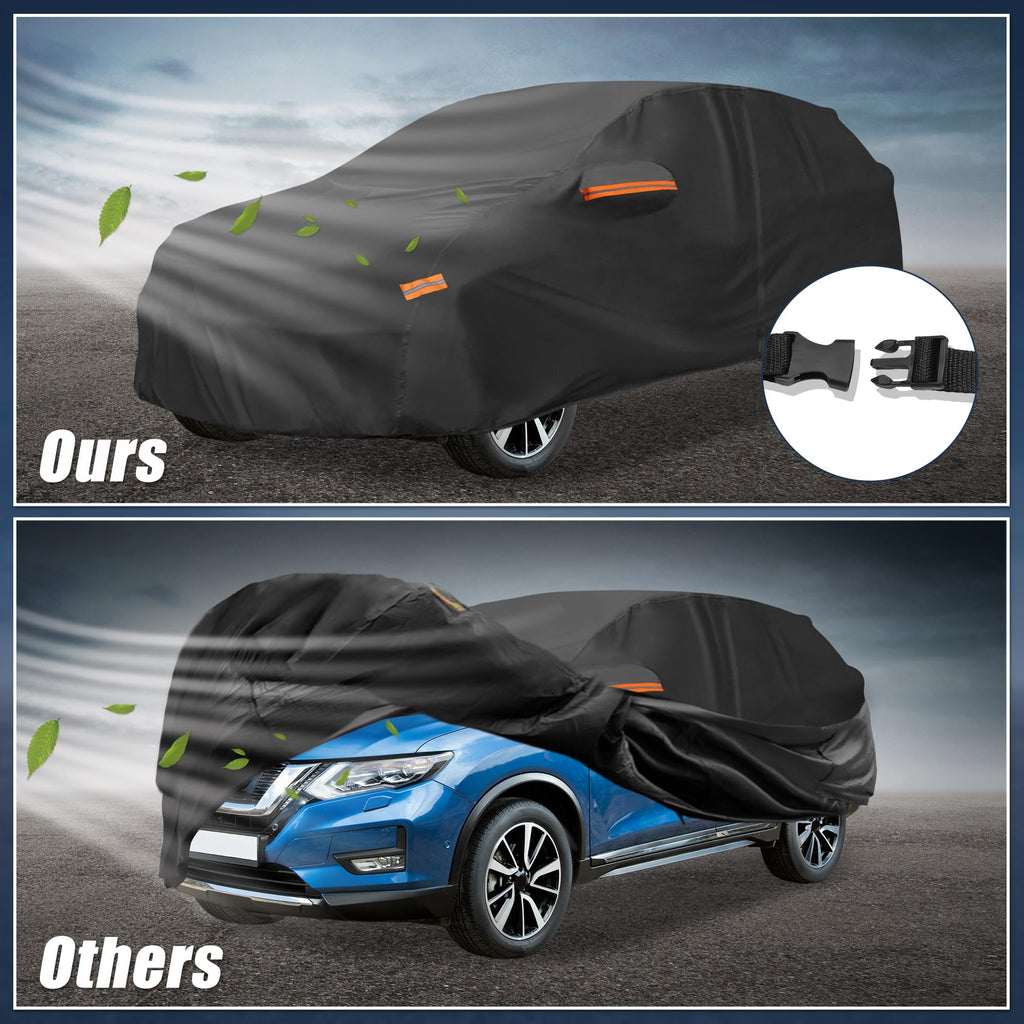 X AUTOHAUX Car Cover for Mini Cooper 2DR 2002-2021 210D-PU Outdoor Full Car Cover All Weather with Door Zipper