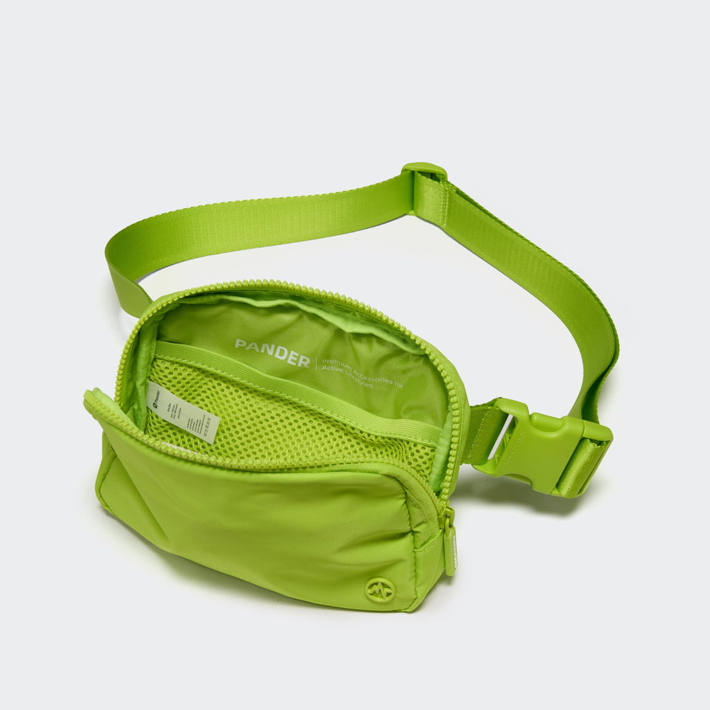 Pander Two Way Zipper Fanny Pack Nylon Everywhere Belt Bag for Women, Water Repellent Waist Packs, Crossbody Bags with Adjustable Strap (Black).