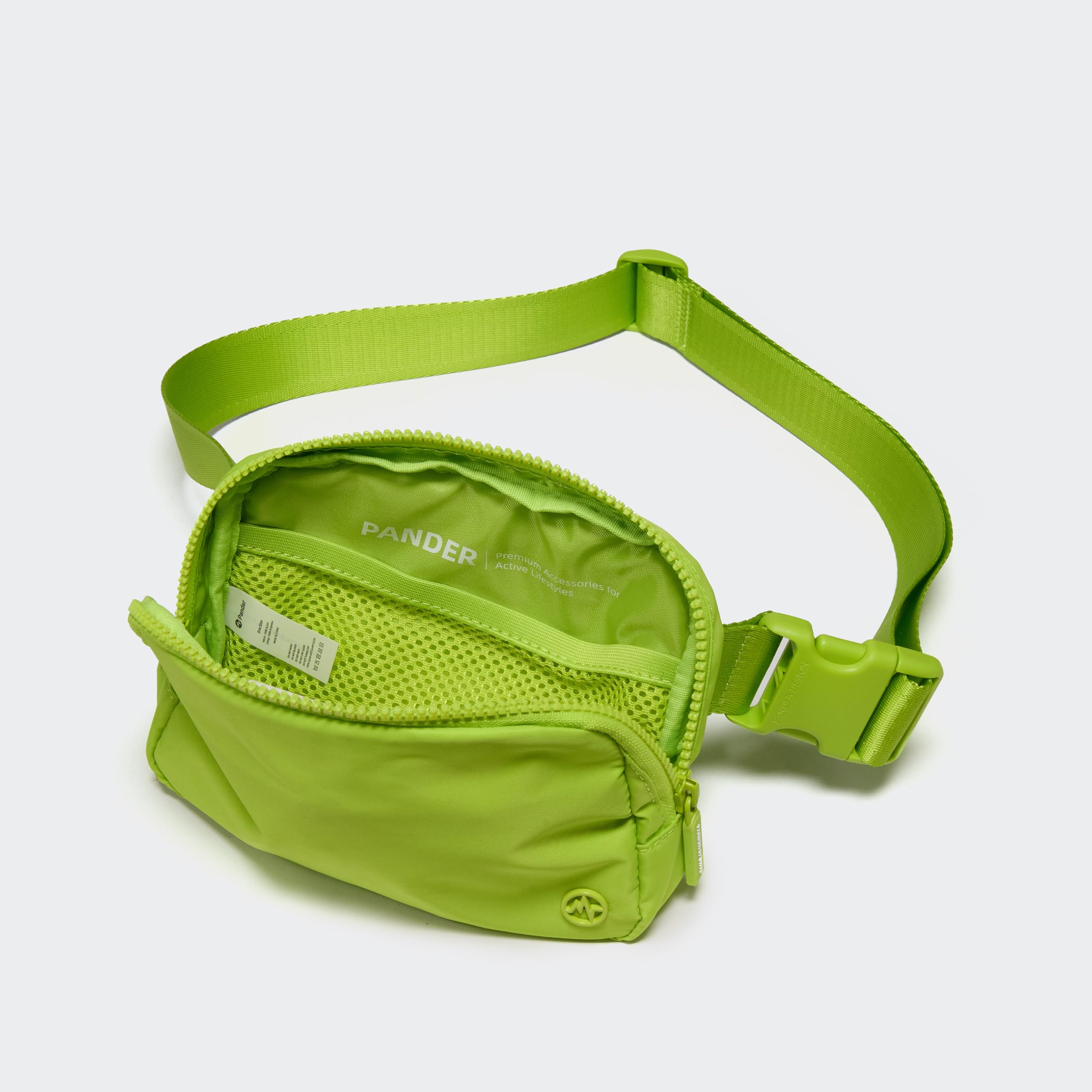 Pander Two Way Zipper Fanny Pack Nylon Everywhere Belt Bag for Women, Water Repellent Waist Packs, Crossbody Bags with Adjustable Strap (Black).