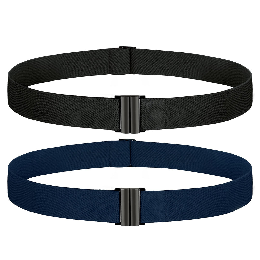 TOURZOO No Show Invisible Belt for Women/Men Elastic Web Strap Waist Stretch Belt with Flat Buckle for Jeans Pants Dresses