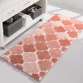 DEXDE Bathroom Rugs Runner 24x47 Long Bath Rug Non Slip Soft Washable Large Bath Mats for Bathroom Bedroom Hallway Kitchen Floor Carpet Modern Boho Decor, Beige