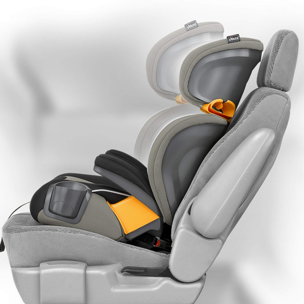 Chicco KidFit Adapt Plus 2-in-1 Belt-Positioning Booster Car Seat, Backless and High Back Booster Seat, for Children Aged 4 Years and up and 40-100 lbs., Vapor/Grey