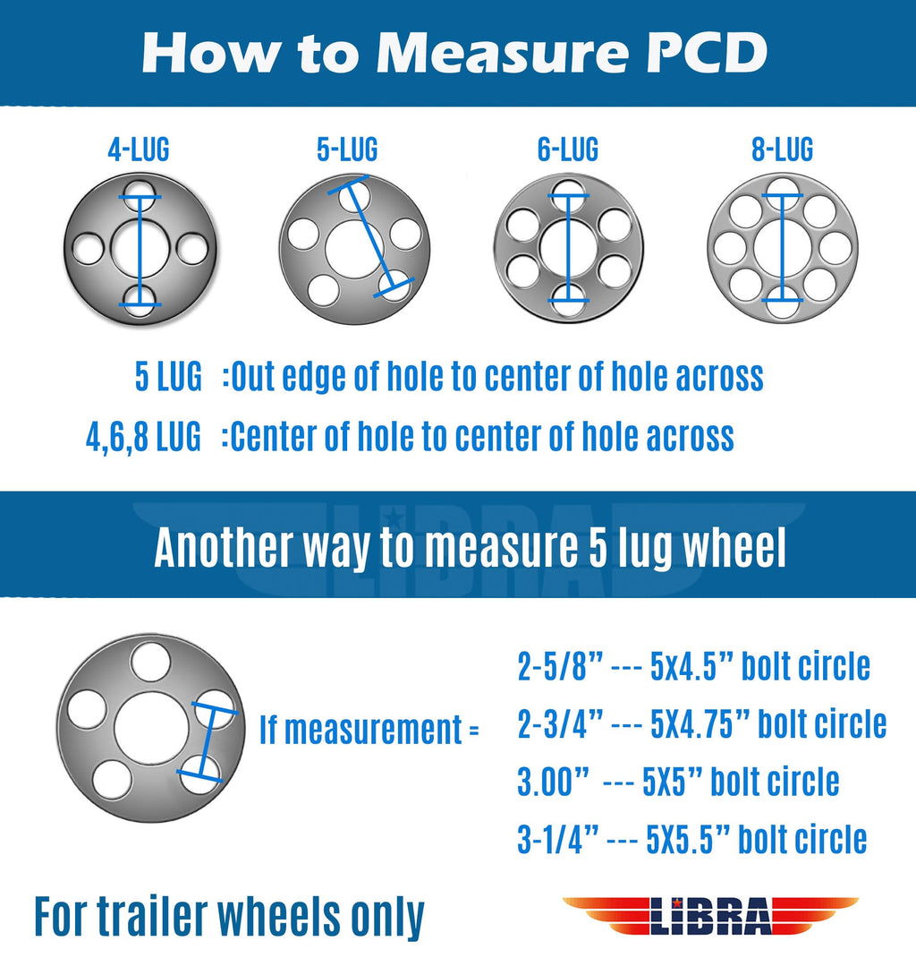 Free Country Trailer Tire Wheel Assembly ST175/80D13 6-Ply C 91L 5 Lug on 4.5" PCD Silver Mod Rim,SET 2