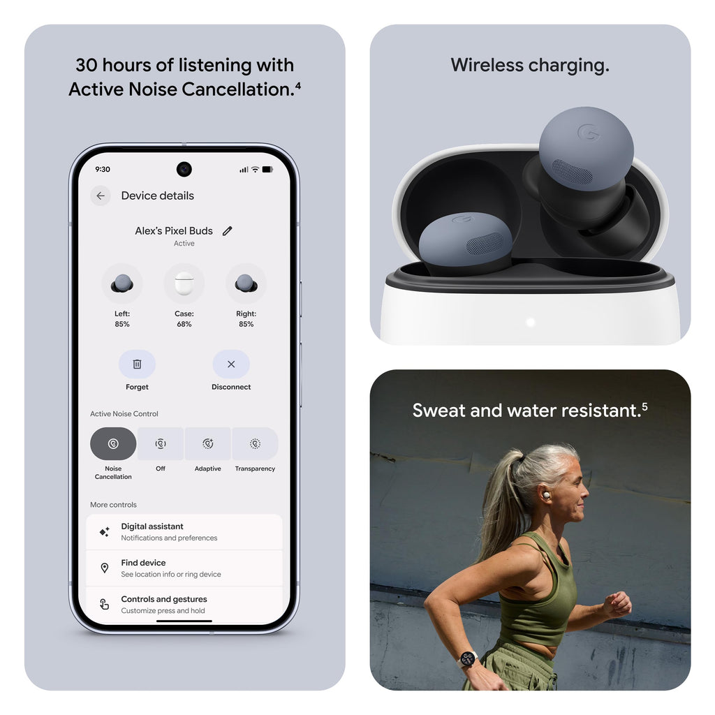 Google Pixel Buds Pro 2 - Wireless Bluetooth Earbuds with Pro-Level Active Noise Cancellation - Built for Gemini, Your Google AI Assistant - Hazel