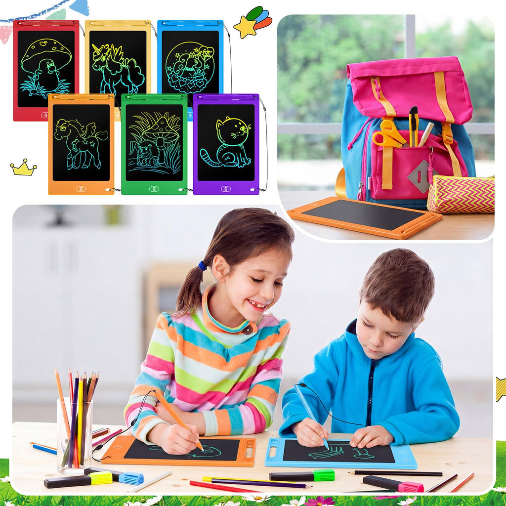 Zhehao 32 Pcs LCD Writing Tablet for Kids Bulk 8.5 Inch Colorful Doodle Board Tablet Erasable Doodle Pad Educational Toy Birthday Easter Gift for Boys Girl Age 3-10(Black)