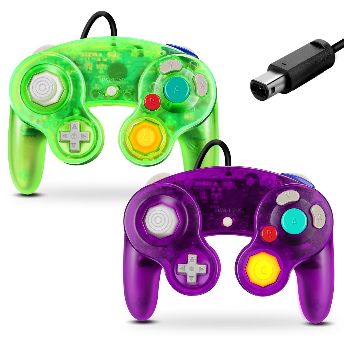 FIOTOK Gamecube Controller, Classic Wired Controller for Wii Nintendo Gamecube (Black)