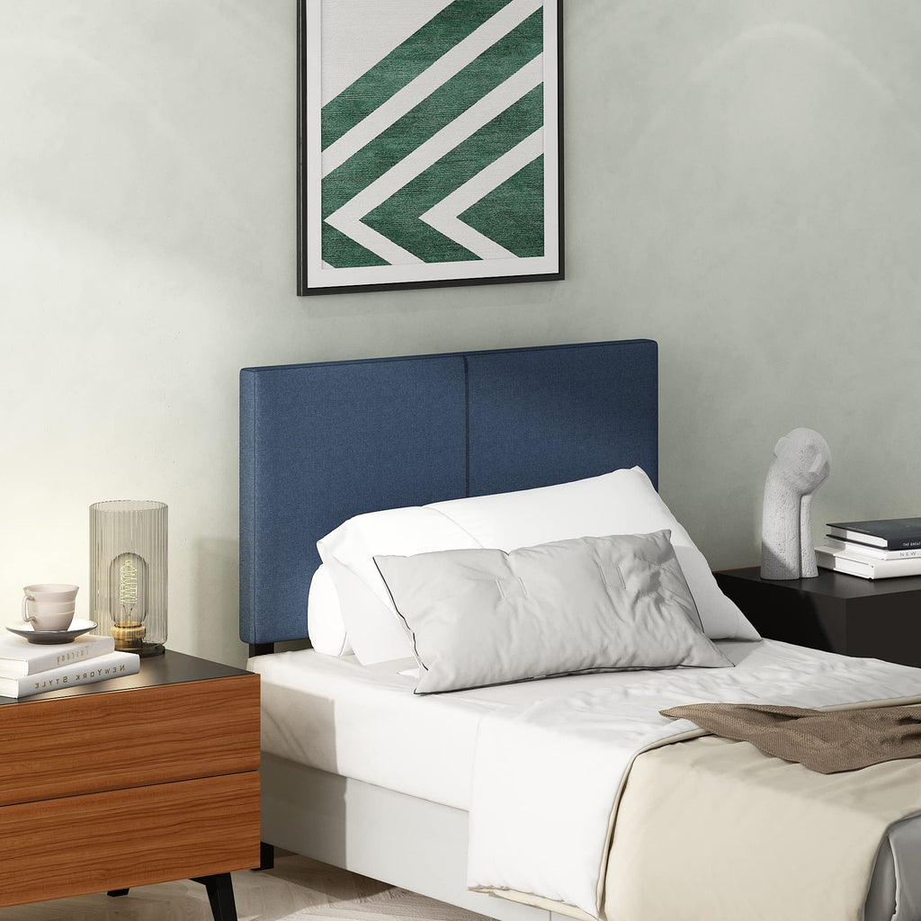 FURINNO Roanne Tufted Headboard, Twin, Black