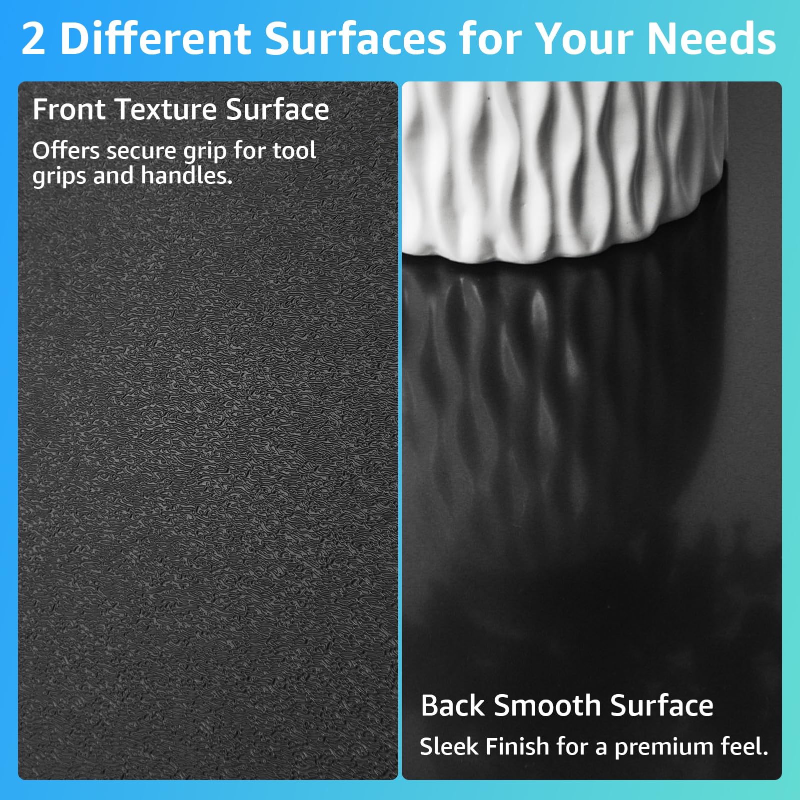 Art3d ABS Plastic Sheets 1/16 Inch Thick 8"x12", 2 Pack - Thermoform Two-Sided Rigid ABS Sheet (Textured Plastic Front & Smooth Back)