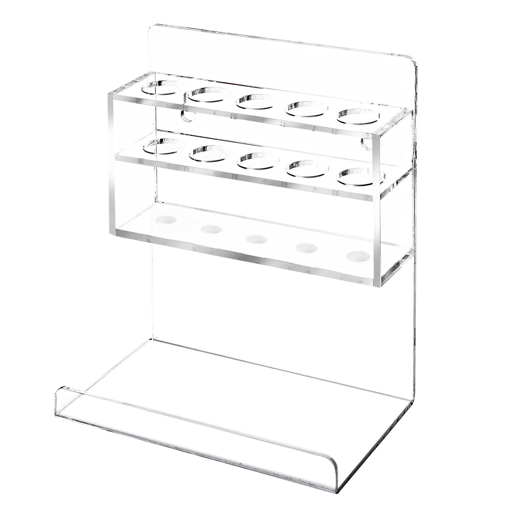 MyGift Dry Erase Marker Holder 10 Slots Whiteboard Marker Holder for Wall Dry Erase Eraser Holder Wall Mount Black