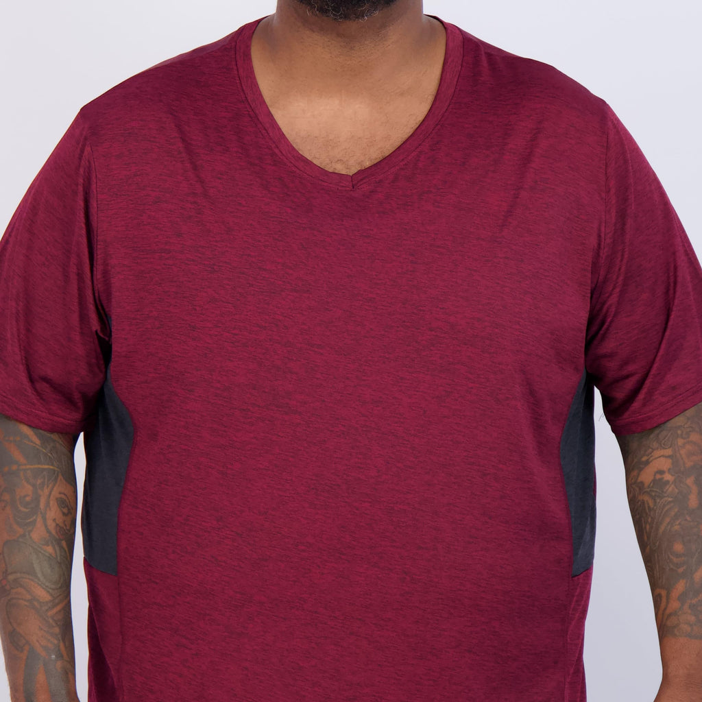 Real Essentials 3 Pack: Men's Big & Tall Short Sleeve V-Neck Athletic T-Shirt Dry-Fit Workout Shirts Moisture Wicking (3X-5X)